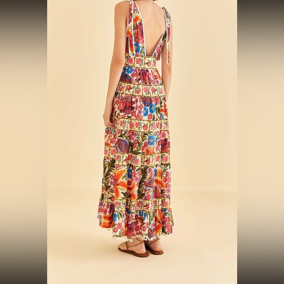 NWT Farm Rio Floral Midi Dress - Picture 2 of 6